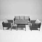 Kuzey Rattan Oturma Takımı 3+1+1+Sehpa - Antrasit