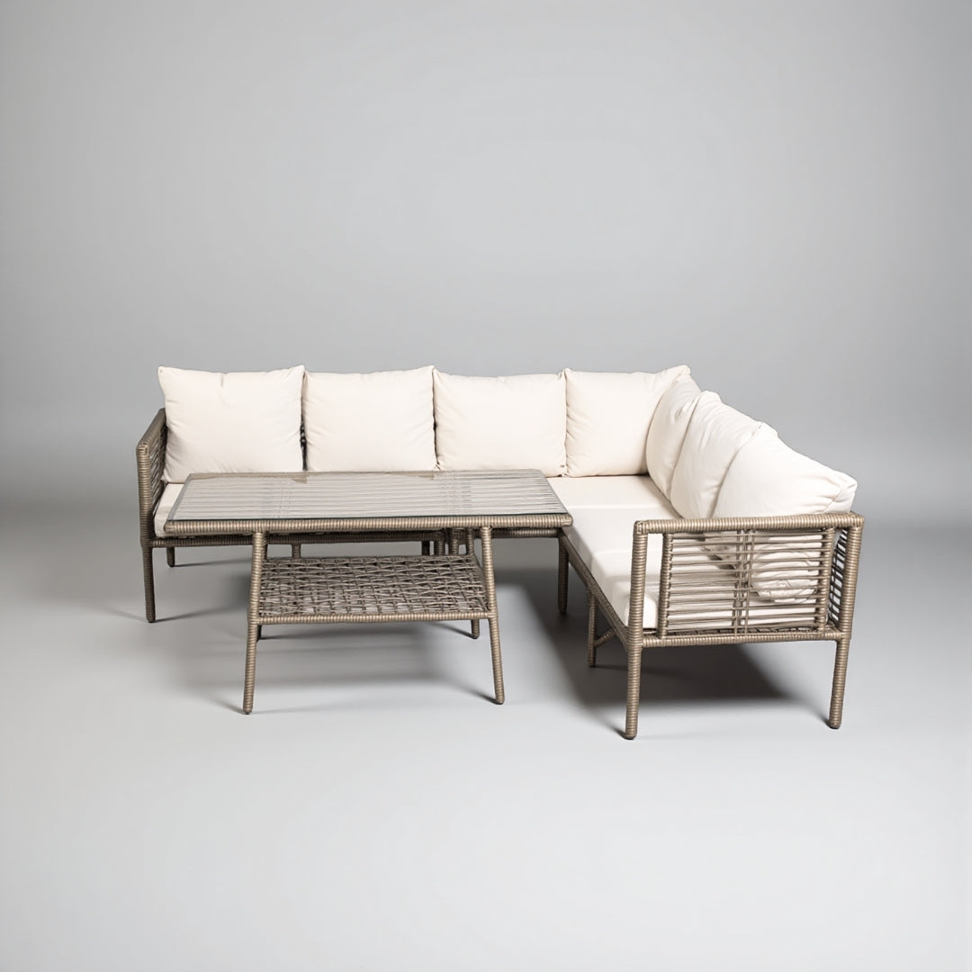 Defne Rattan Köşe Takımı - Çim