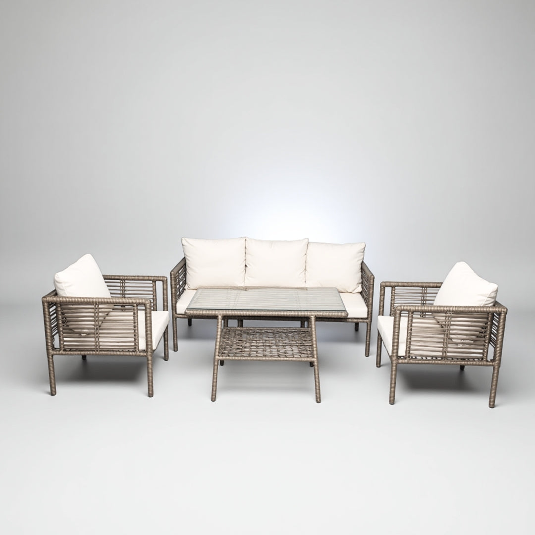 Defne Rattan Oturma Takımı 3+1+1+Sehpa - Çim