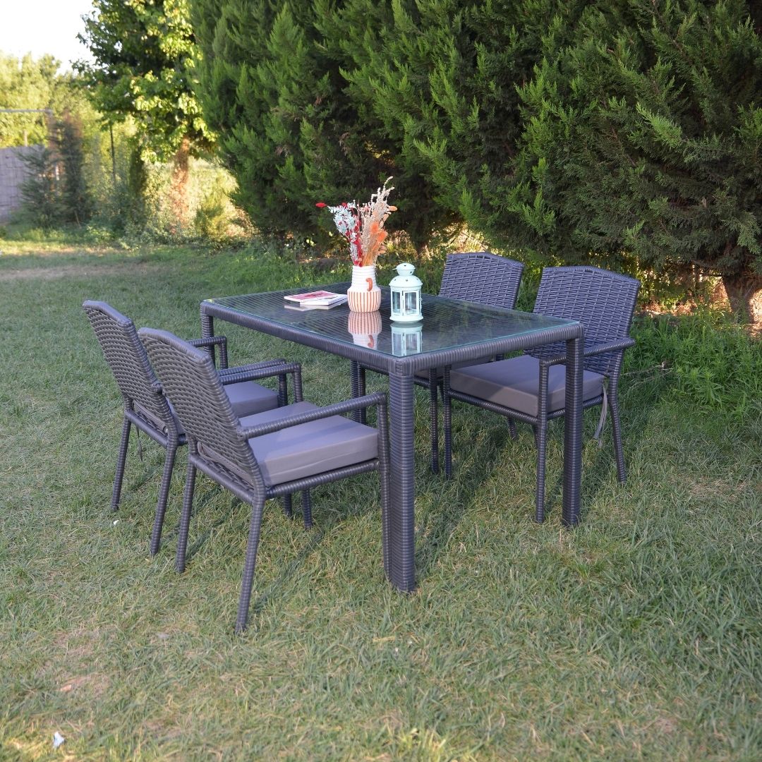 Okyanus Yemek Takımı 4 Kişilik - Antrasit