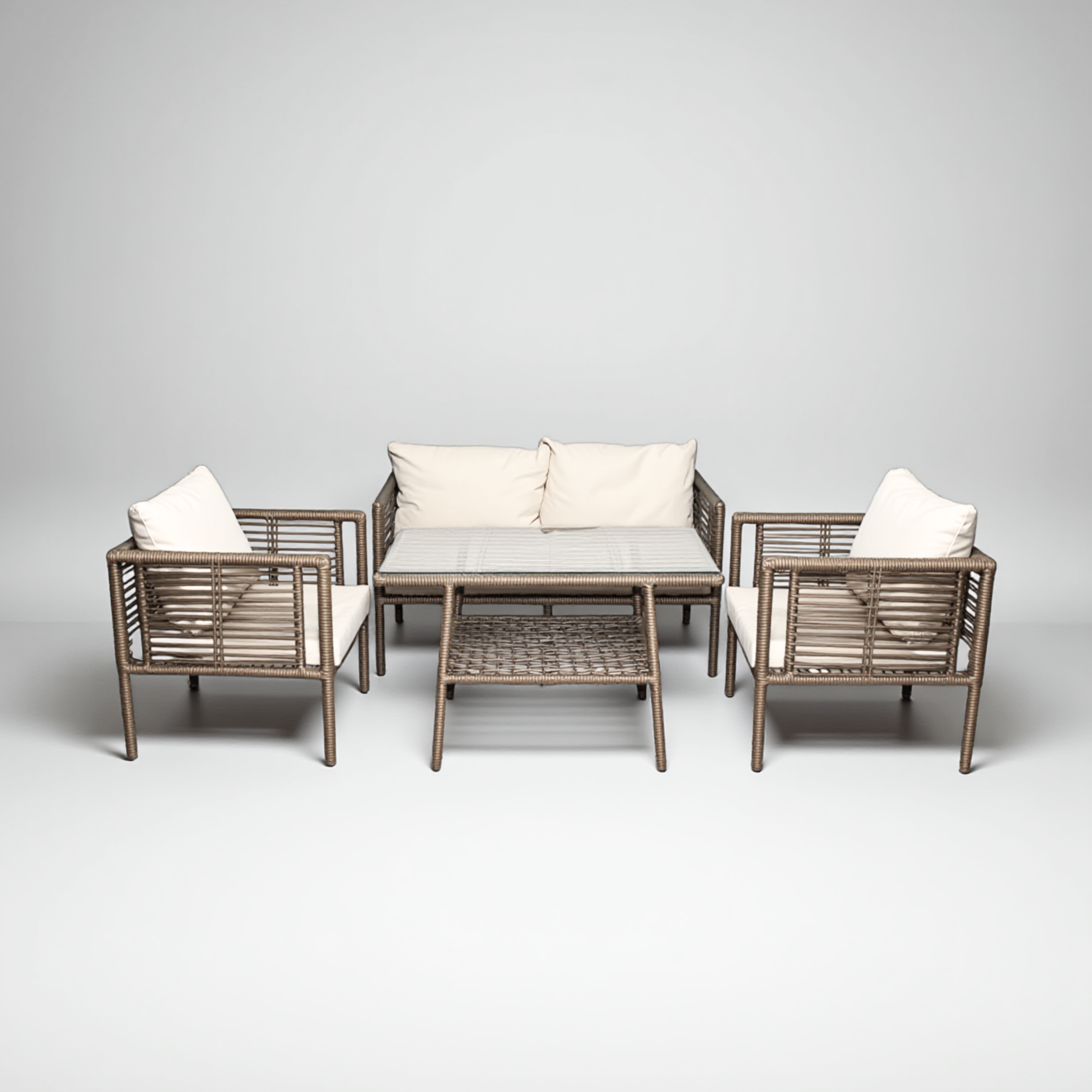 Defne Rattan Oturma Takımı 2+1+1+Sehpa - Çim