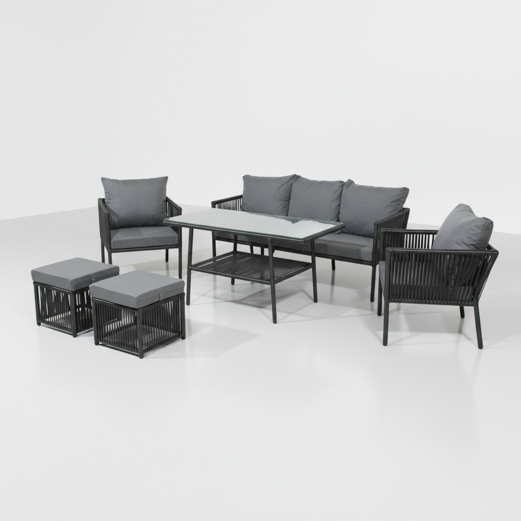 Rio Maxi Rattan Oturma Takımı - Antrasit