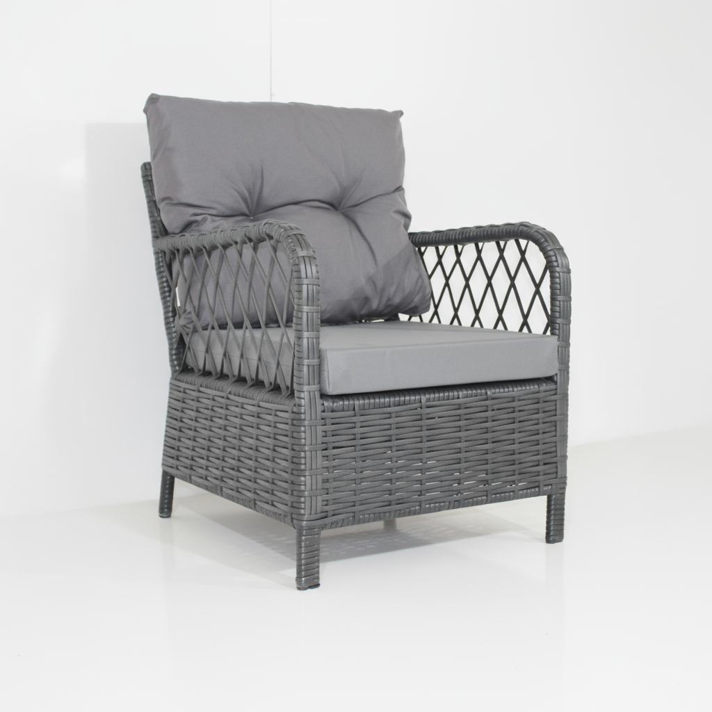 Mars Rattan Oturma Takımı 2+1+1+Sehpa - Antrasit