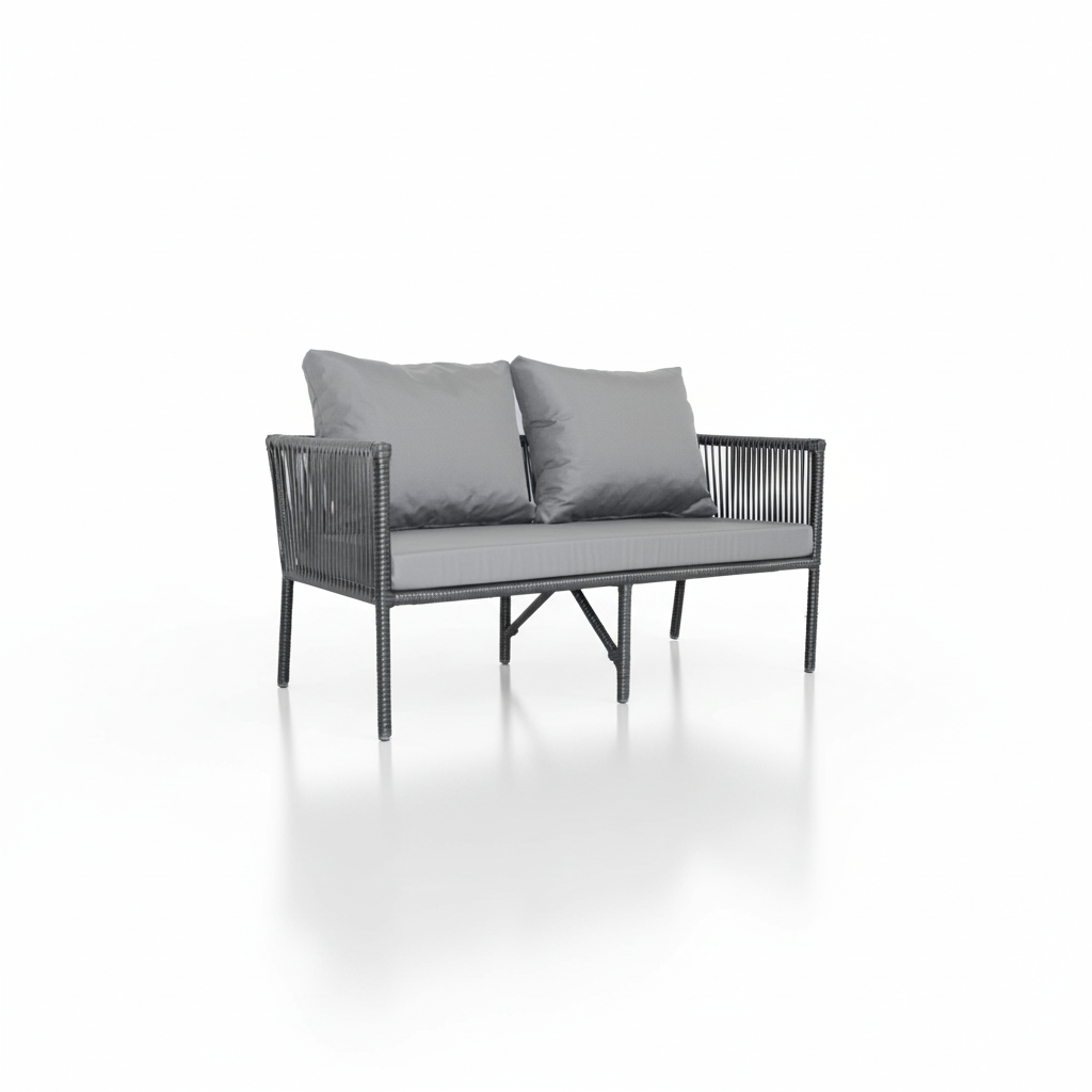 Rio 2+1+1+2Puf Rattan Oturma Takımı - Antrasit