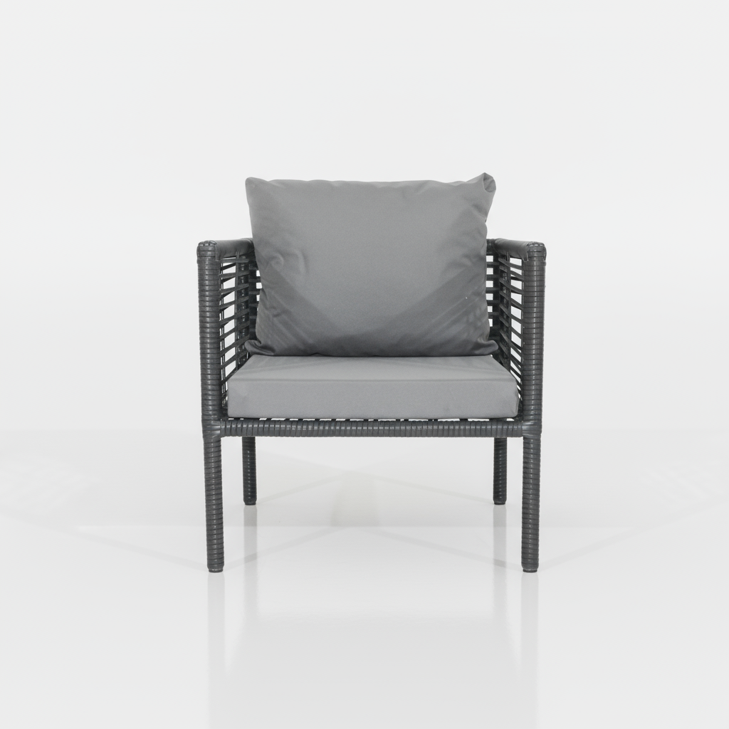 Defne 3+1+1 Rattan Oturma Takımı - Antrasit