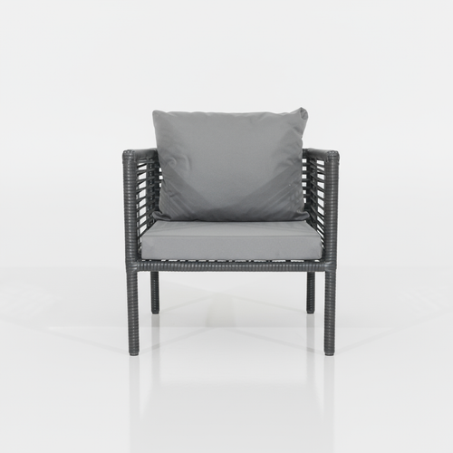 Defne 3+1+1 Rattan Oturma Takımı - Antrasit