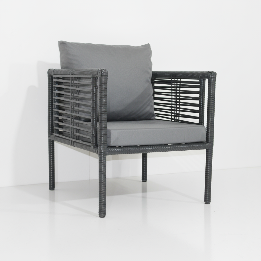 Defne 3+1+1 Rattan Oturma Takımı - Antrasit