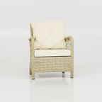 Mars Rattan Oturma Takımı 2+1+1+Sehpa - Krem