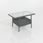 Mars Rattan Oturma Takımı 2+1+1+Sehpa - Antrasit